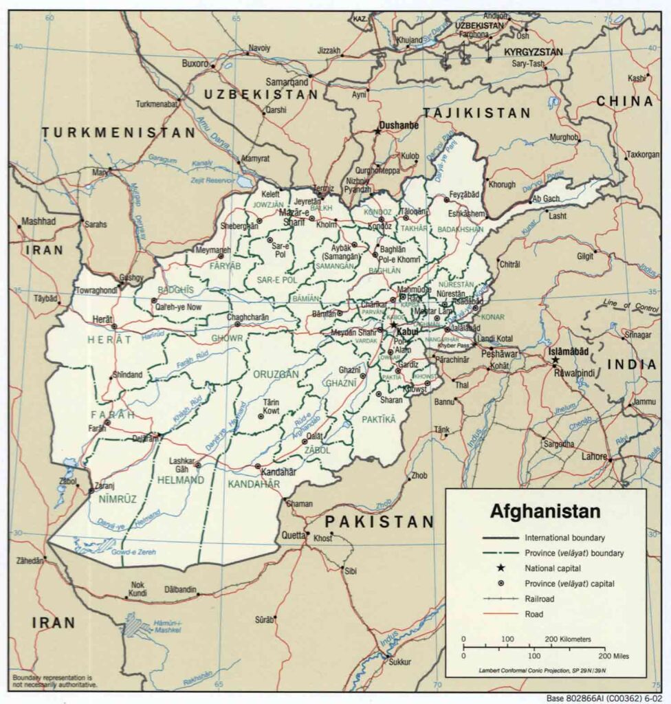 Afghanistan map