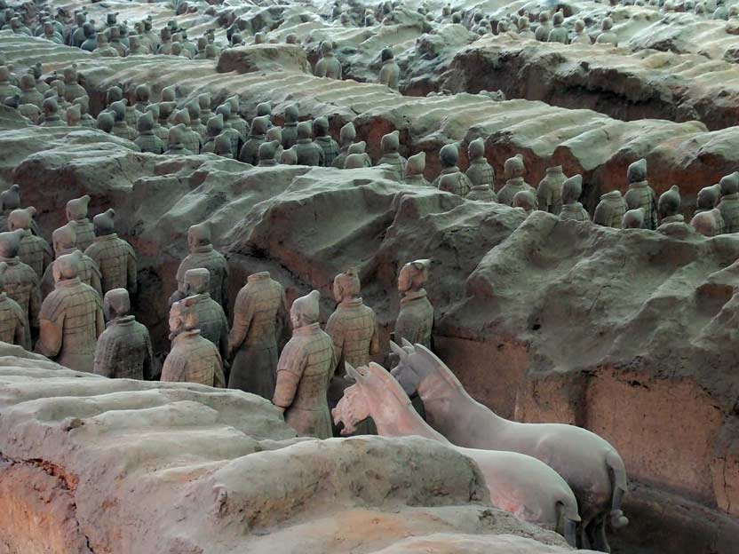 Terracotta soldiers and their horses