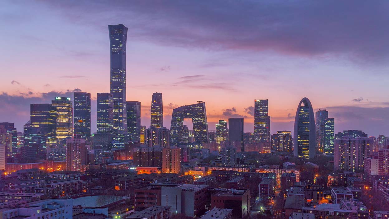 Beijing at sunset