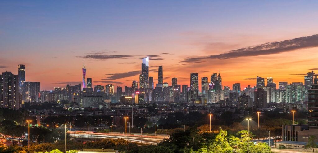 Guangzhou at sunset