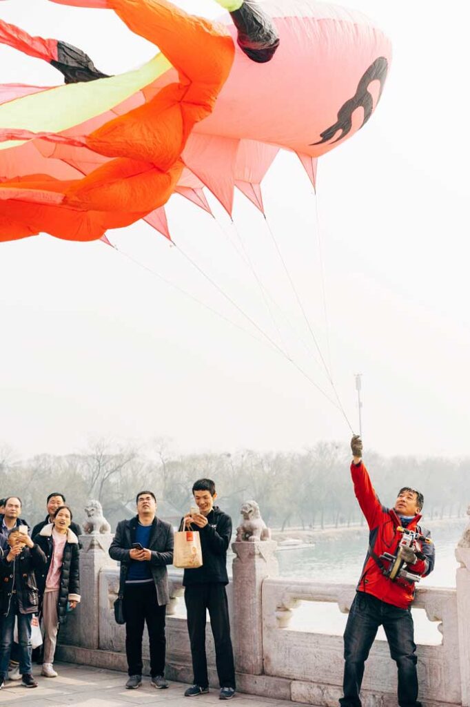 Flying Kites in Beijing