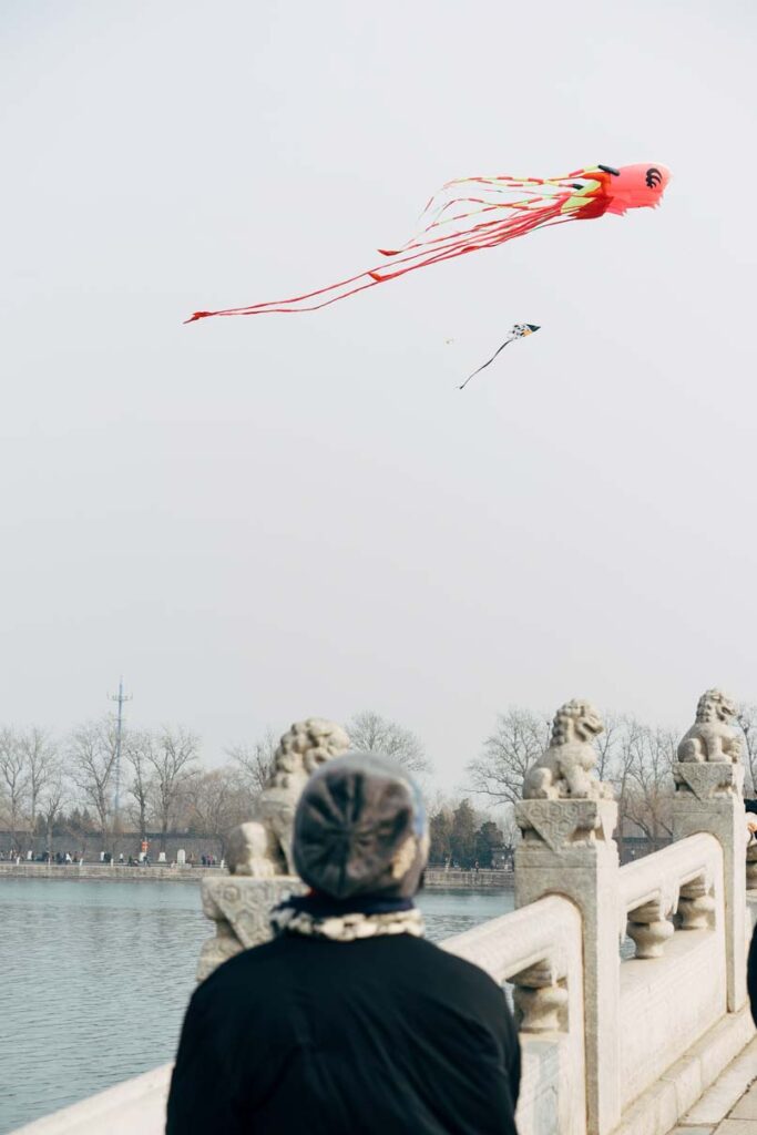 Flying kites In Beijing