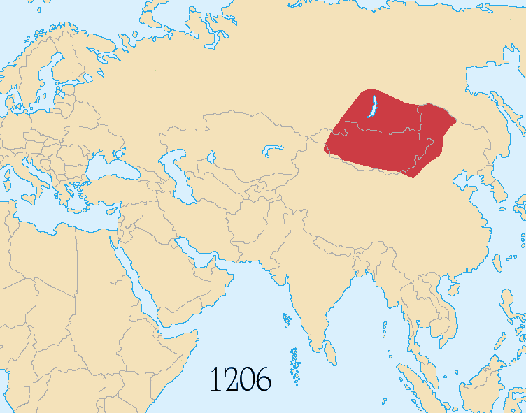 How much of the world did Mongolia control at its peak