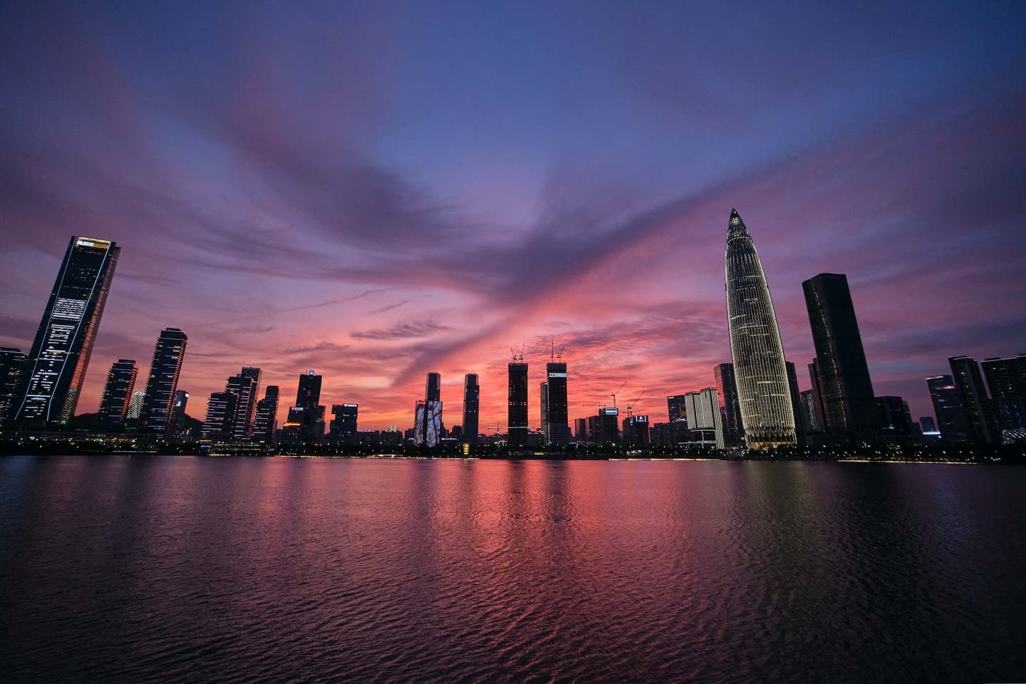 Shenzhen at sunset