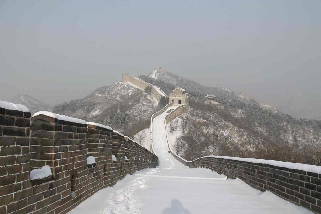 Great Wall of China in the snow 