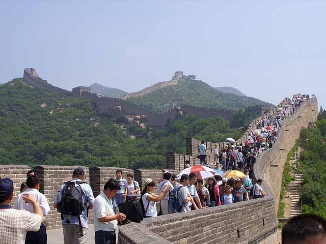 crowded Great Wall of China