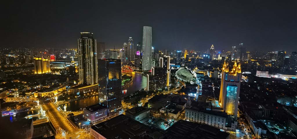 The Tianjin Skyline at night