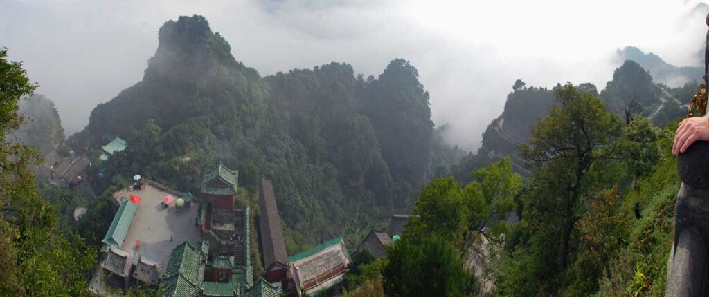 looking down on the Ancient Building Complex in the Wudang Mountains