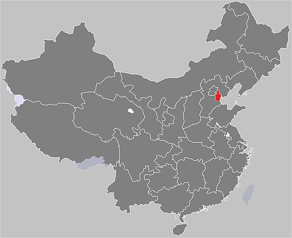 Map of Tianjin in China