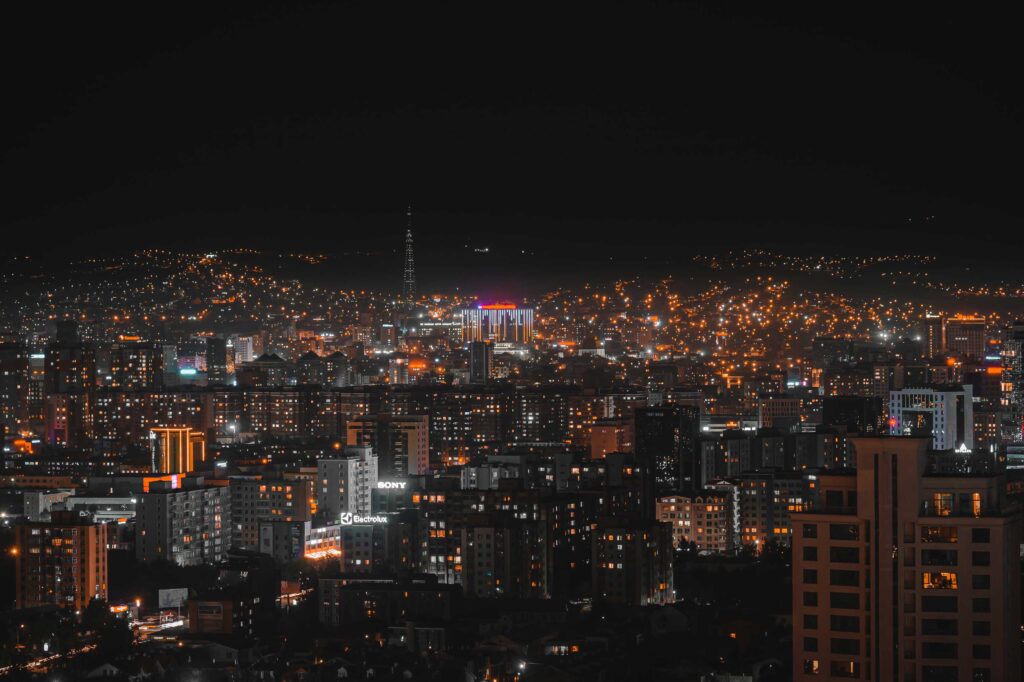 Ulaanbaatar at night